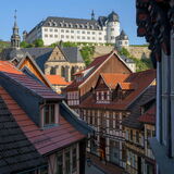Blick zum Schloss Stolberg